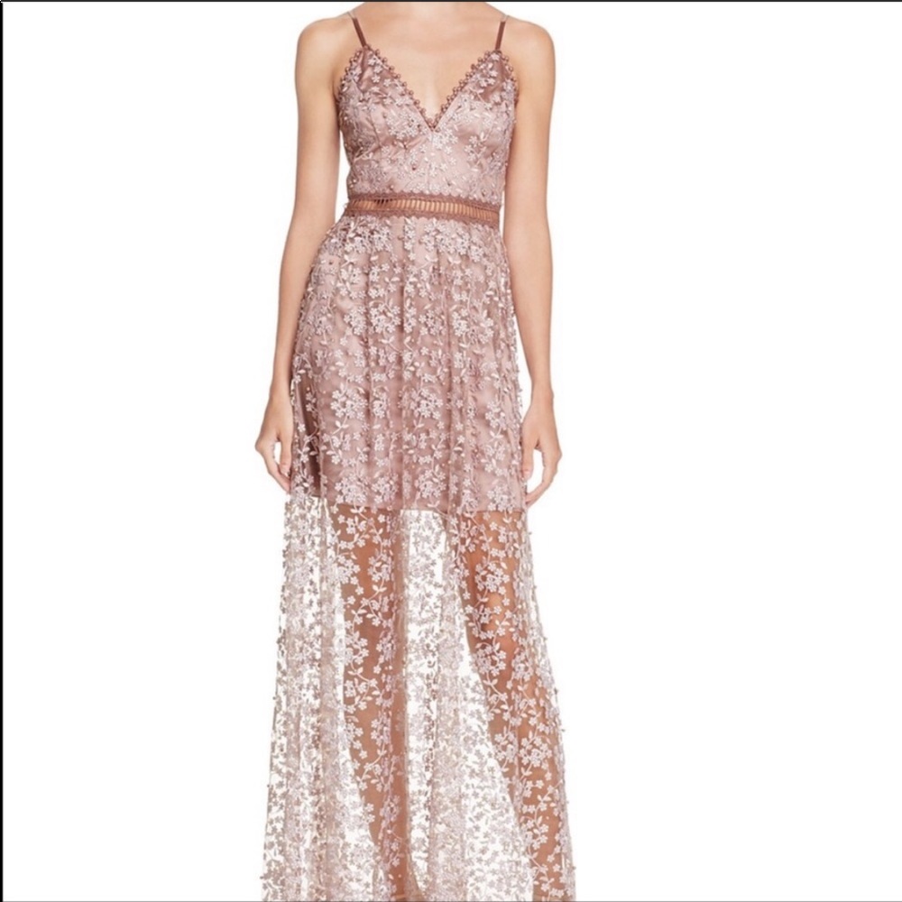Embellished Embroidered Maxi Dress-Aqua